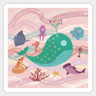 Ocean life fun Sticker